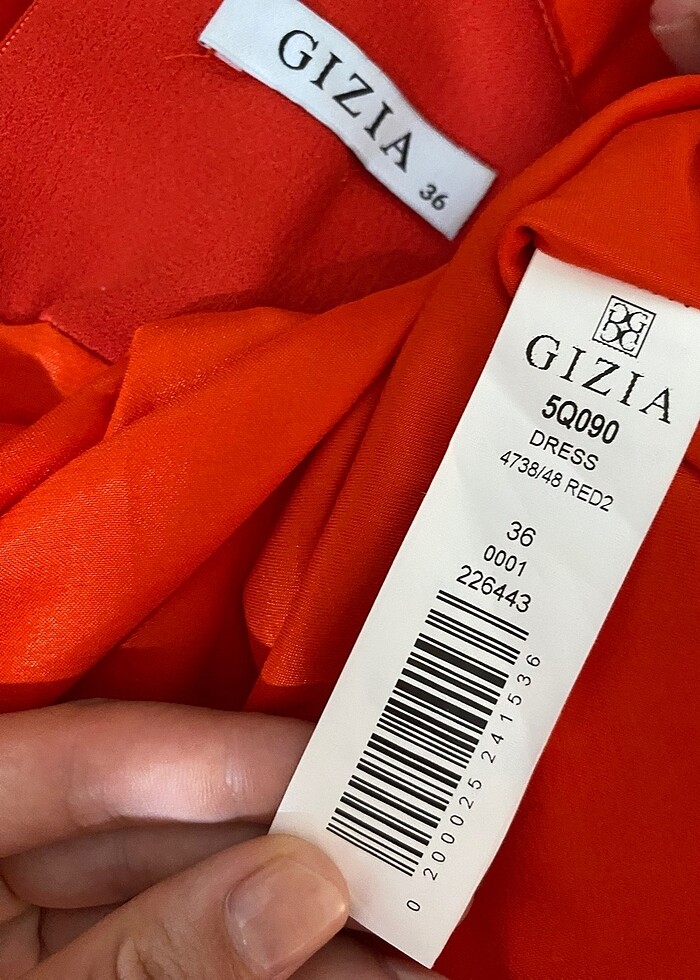 Kırmızı Uzun Elbise - Görsel 5