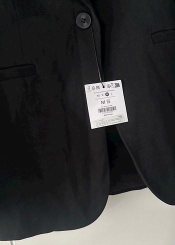 BERSHKA Düğmeli Siyah Kadın Blazer Ceket - Görsel 2