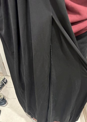 Siyah Drapeli Uzun Abiye Elbise - Görsel 3