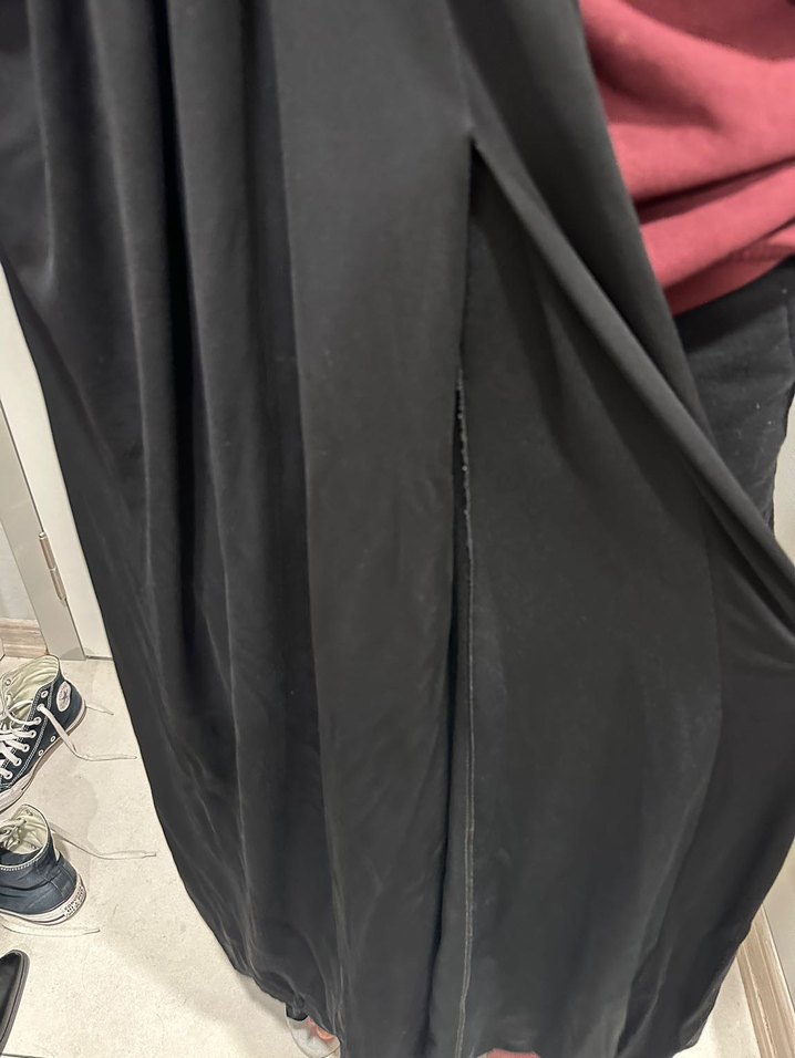 Siyah Drapeli Uzun Abiye Elbise - Görsel 3