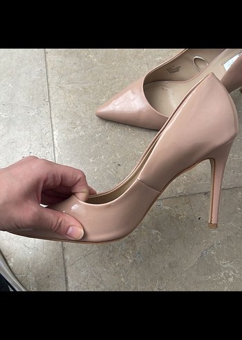 Bej Rugan Stiletto Topuklu Kadın Ayakkabı - Görsel 2