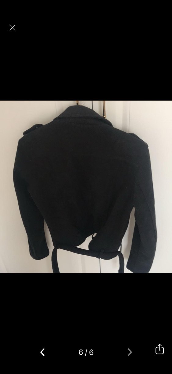 Siyah Süet Kemerli Kadın Deri Ceket - Görsel 4