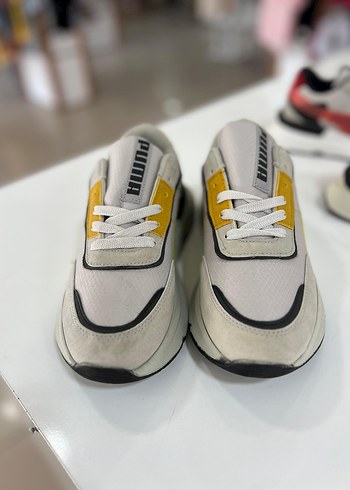 Sarı Gri Leopar Desenli Platform Spor Ayakkabı - Görsel 4