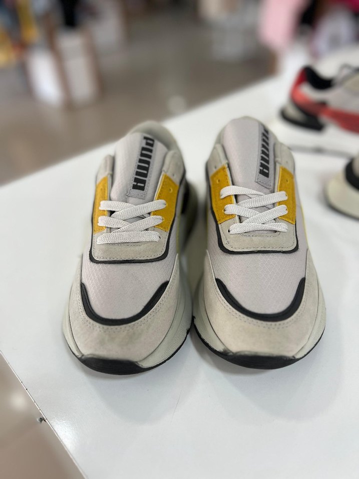 Sarı Gri Leopar Desenli Platform Spor Ayakkabı - Görsel 4