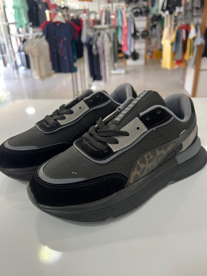 Leopar Desenli Platform Spor Ayakkabı - Görsel 3