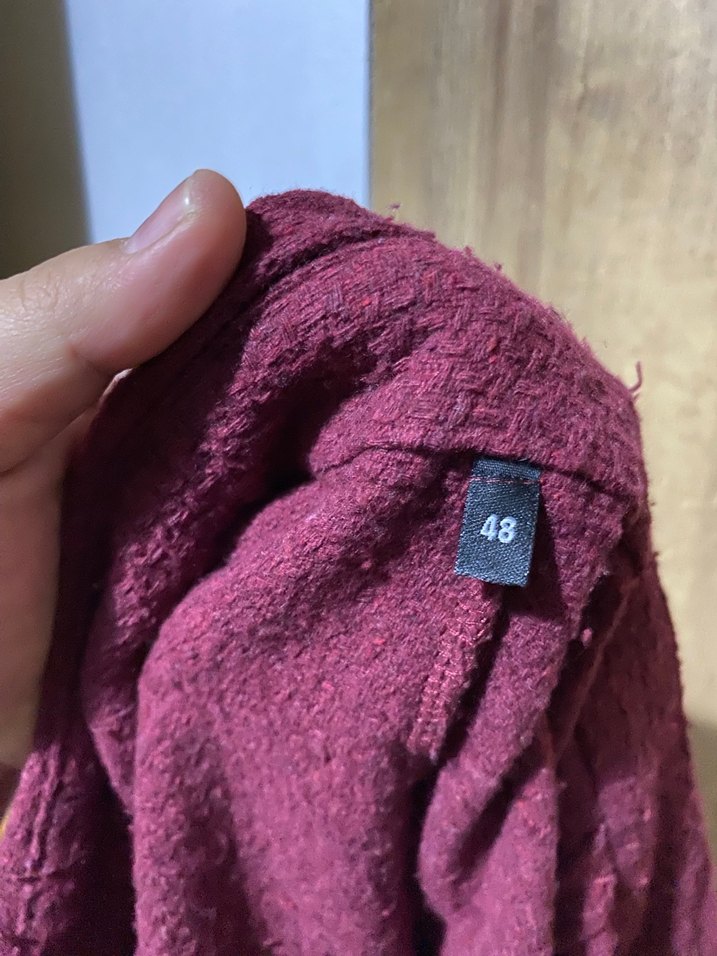 Bordo Düğmeli V Yaka Triko Elbise - Görsel 3