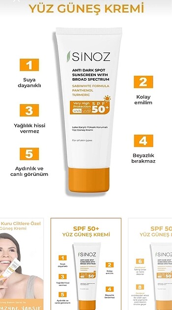 Sinoz gunes kremı