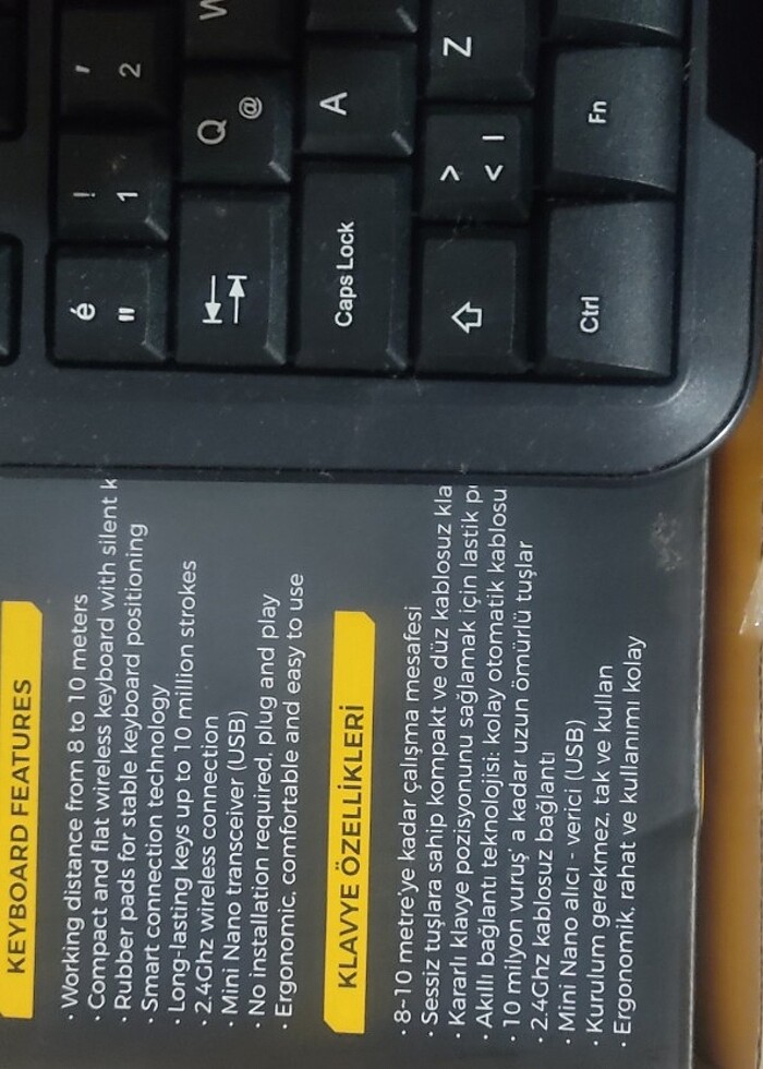 Kablosuz Büyük Klavye, Kablosuz Küçük Klavye ve El Klavyesi - Görsel 3