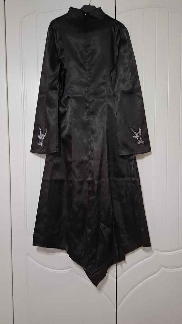 Nakışlı Siyah Uzun Kadın Giyimi - Görsel 4