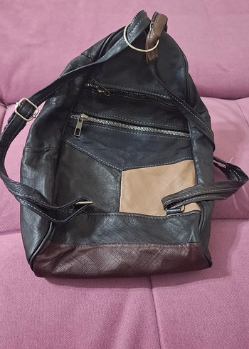 Deri Kahverengi Kadın Sırt Çantası - Görsel 2