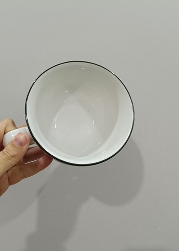 2 adet kupa fiyatı Yeşil Yaprak Desenli Porselen Fincan - Görsel 5