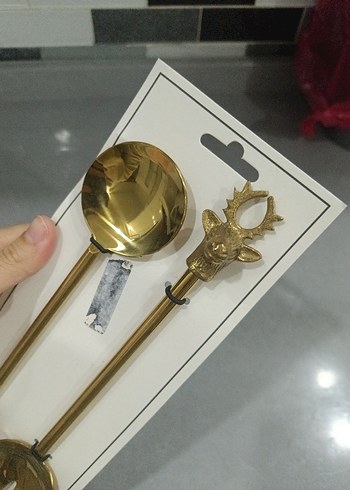 Altın Renk Parlak Çatal Kaşık Seti - Görsel 3