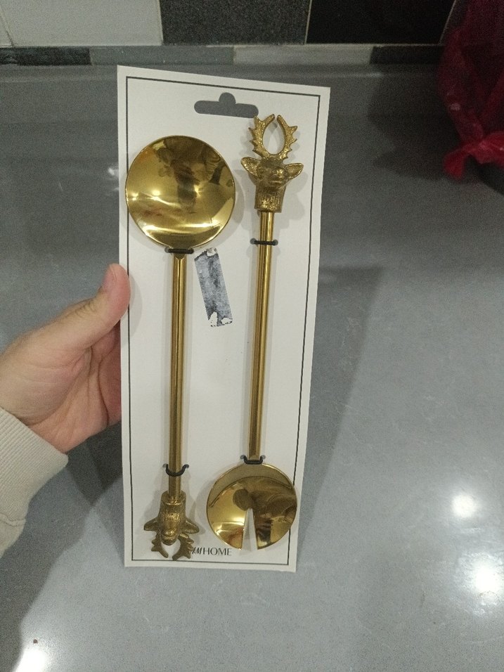 Altın Renk Parlak Çatal Kaşık Seti - Görsel 4