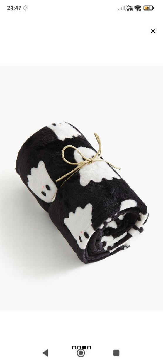 Kara Hayalet Desenli Çocuk Battaniyesi - Görsel 2