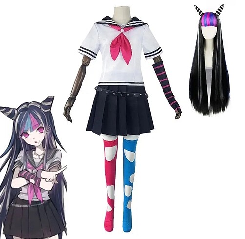 ibuki mioda cosplay kostüm peruk