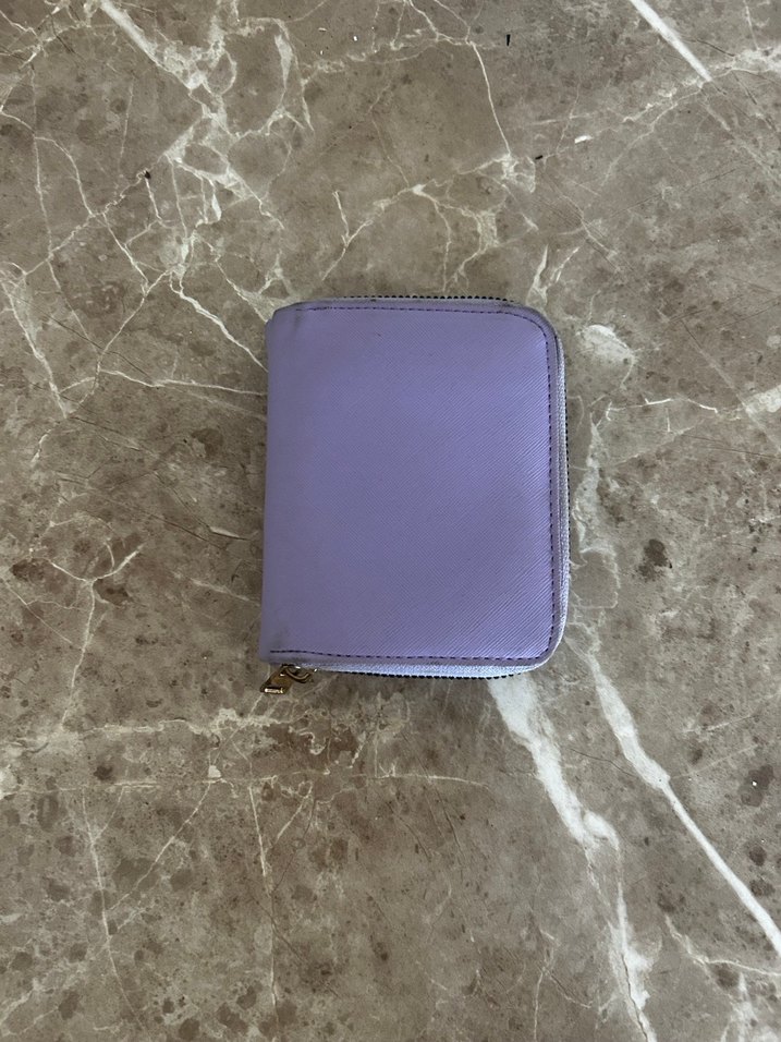 Pastel Mor Deri Kadın Cüzdanı - Görsel 2