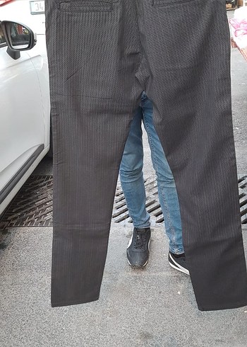 Gri Kadın Kot Pantolon, Normal Boy tüm bedenleri mevcuttur - Görsel 2