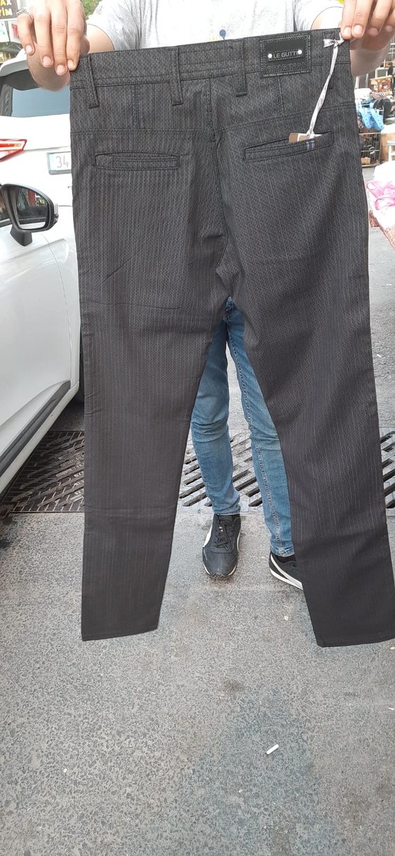 Gri Kadın Kot Pantolon, Normal Boy tüm bedenleri mevcuttur - Görsel 2