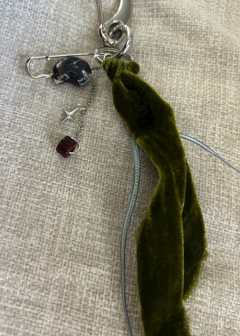 Püsküllü Bohem Kadın Anahtarlık çanta charm - Görsel 3