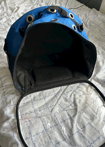 Kediler için Koyu Mavi Taşıma Çantası - Görsel 2