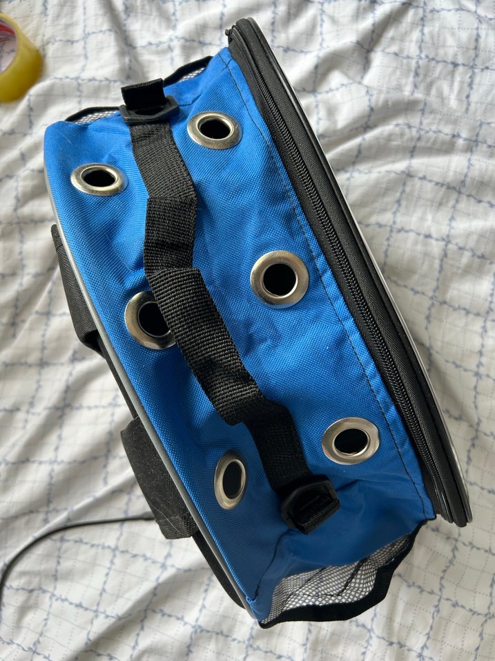 Kediler için Koyu Mavi Taşıma Çantası - Görsel 4