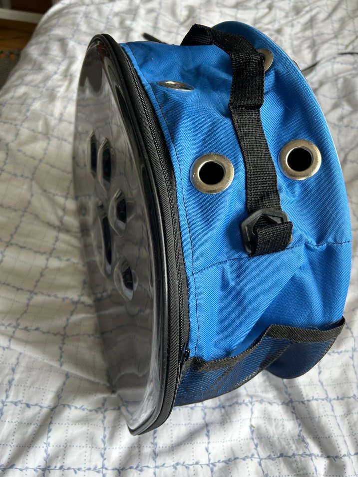 Kediler için Koyu Mavi Taşıma Çantası - Görsel 3