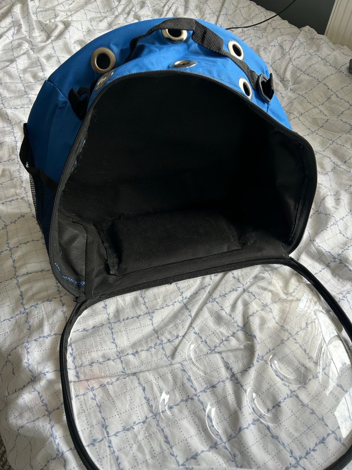 Kediler için Koyu Mavi Taşıma Çantası - Görsel 2