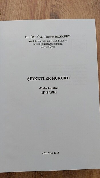  Şirketler hukuku 2023 son baskı