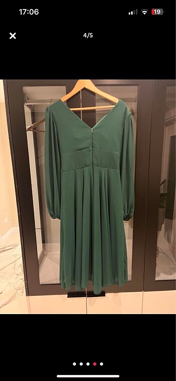 xl Beden yeşil Renk Midi elbise