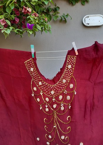 İşlemeli Bohem kumas - Görsel 4