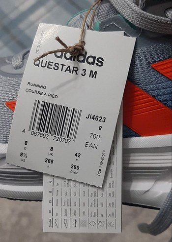 Gri Adidas Erkek Koşu ve Antrenman Ayakkabısı - Görsel 3