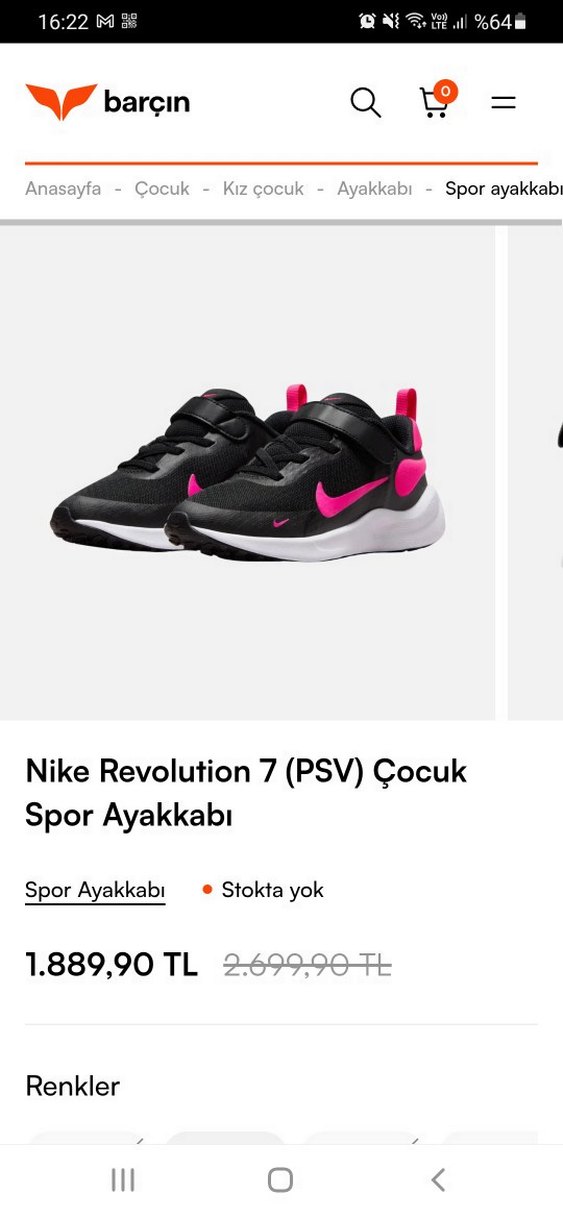 Nike Kız Çocuk Siyah-Pembe Spor Ayakkabı 26 - Görsel 2