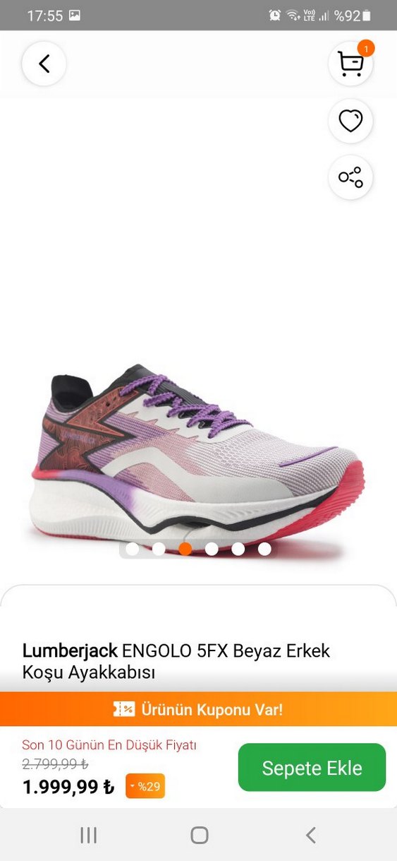 Lumberjack Mor Spor Ayakkabı 42 - Görsel 4