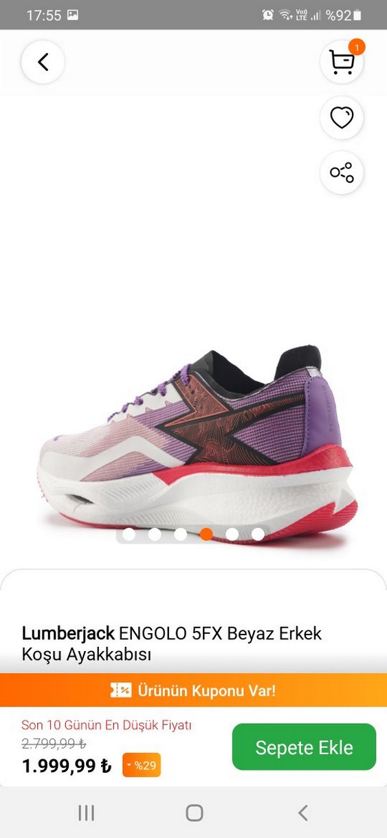 Lumberjack Mor Spor Ayakkabı 42 - Görsel 3