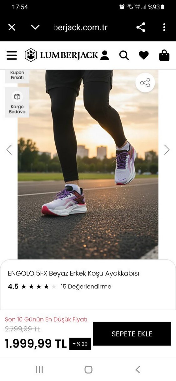 Lumberjack Engolo 5fx Beyaz-Turuncu Spor Ayakkabı 43 - Görsel 5