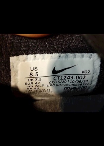 Siyah Erkek Koşu ve Antrenman Ayakkabısı 42  Nike türbe metcon - Görsel 2