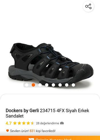 Dockers by Gerli Siyah Erkek Sandalet