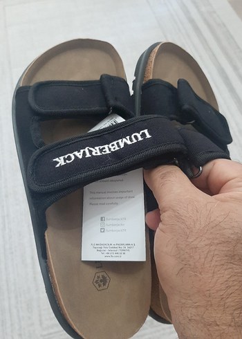 Siyah Lumberjack 41 Tokalı Erkek Sandalet - Görsel 5