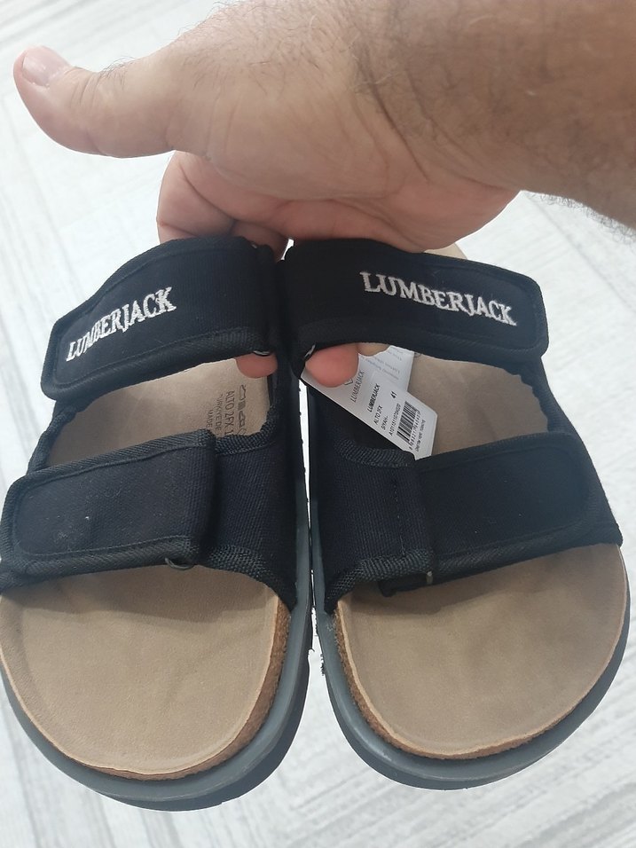 Siyah Lumberjack 41 Tokalı Erkek Sandalet - Görsel 2