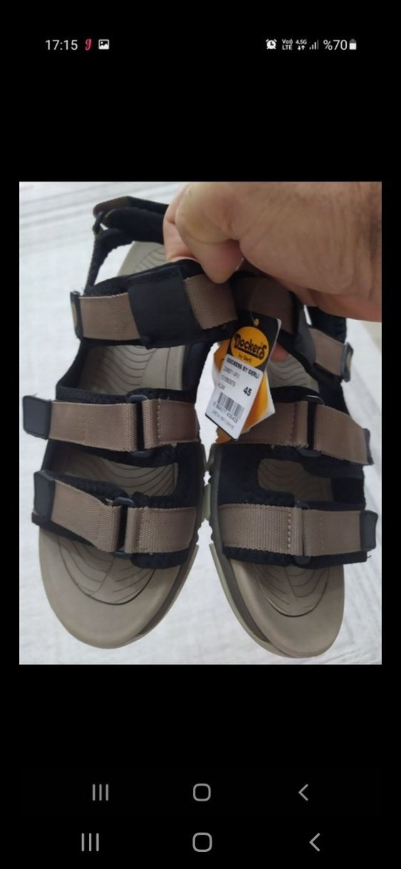 Kahverengi dockers 45  Desenli Erkek Sandalet - Görsel 5