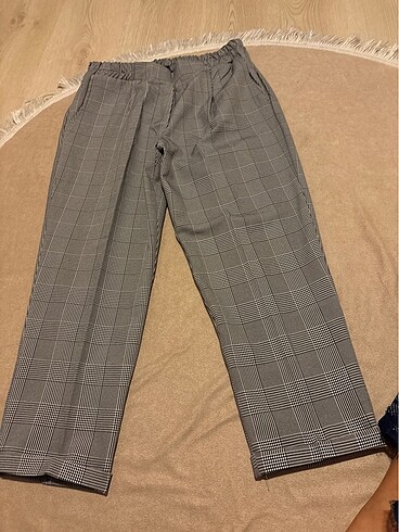 Kareli kumaş pantolon - Görsel 2