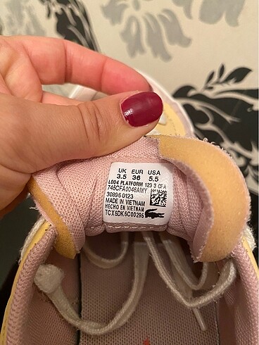 36 Beden Lacoste ayakkabı