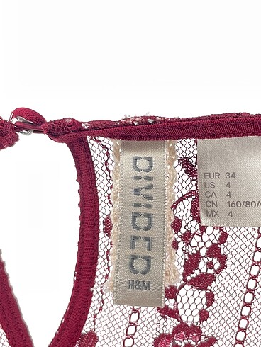 34 Beden bordo Renk H&M Kısa Elbise %70 İndirimli.