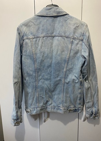 xs Beden Mavi Düğmeli Kadın Denim Ceket