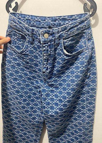 Trendyol & Milla Düğmeli Mavi Kadın Denim Pantolon