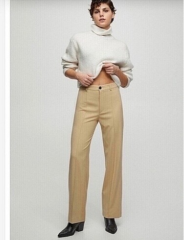 Pull and Bear Pull and bear bej kumaş pantalon