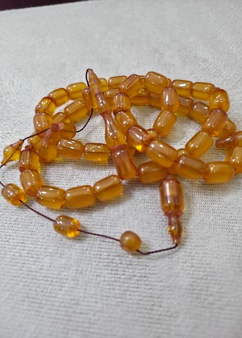 Özel İşçilik Sıkma Kehribar Tesbih - Görsel 2