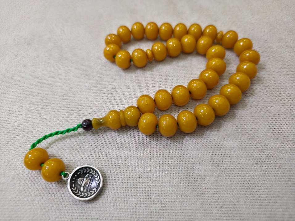 Sıkma Kehribar Tesbih - Görsel 2