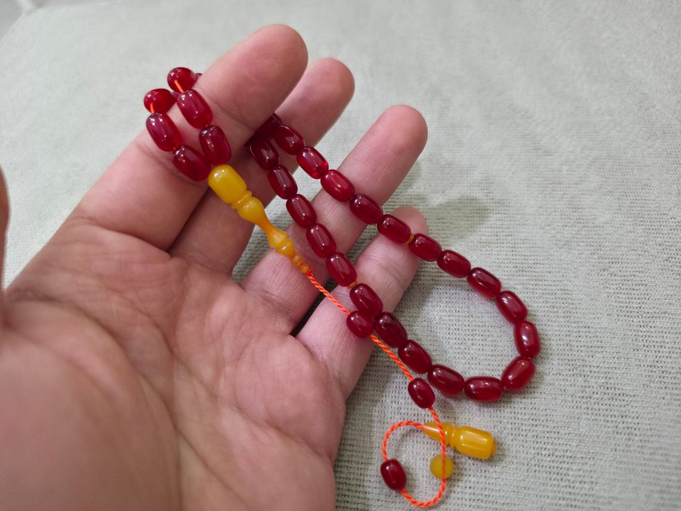 Sıkma Kehribar Tesbih - Görsel 2