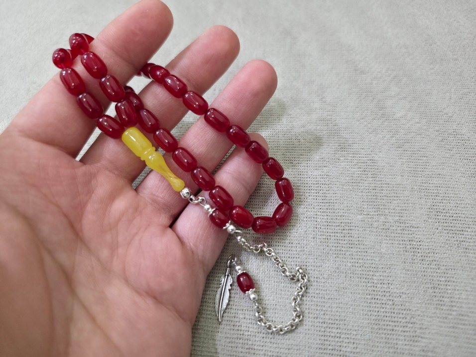 Sıkma Kehribar Tesbih - Görsel 2